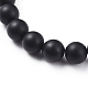 Natural Black Agate(Dyed) Beads Stretch Bracelets(BJEW-JB04794)-3