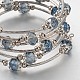 More Loops Glass Beads Wrap Bracelets(BJEW-JB02043)-3