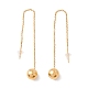 Long Chain with Round Ball Dangle Stud Earrings(EJEW-A067-13G)-2