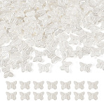 200Pcs ABS Imitation Pearl Beads, Butterfly, 11x14x3.5mm, Hole: 1.8mm(OACR-TA0003-84B)