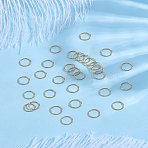 160Pcs Brass Open Jump Rings, Long-Lasting Plated, Cadmium Free & Nickel Free & Lead Free, Round Ring, Real 18K Gold Plated, 20 Gauge, 8x0.8mm, Inner Diameter: 6.4mm(KK-LP0004-65)