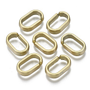 Opaque Spray Painted Acrylic Linking Rings, Quick Link Connectors, for Cable Chains Making, Oval, Silver, 19x12x4.5mm, Inner Diameter: 14x7mm, about 1100pcs/500g(OACR-S021-65A-B02)