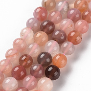 Natural Botswana Agate Beads Strands, Round, 8mm, Hole: 0.9mm, about 49~50pcs/strand, 15.55 inch(39.5cm)(G-S362-103C)