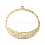 Brass Pendants, Real 18K Gold Plated, Ring, 30.5x28x1mm, Hole: 1.6mm(KK-O100-20G-03)