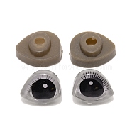 3D Plastic Doll Eyes and Eyes Washers Sets, Craft Eyes Accessories, for Crochet Toy and Stuffed Animals, Gainsboro, 20x24.5mm(DIY-WH0264-11D)