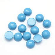 Synthetic Turquoise Cabochons, Half Round, 6x3~3.5mm(G-P393-R54-6mm)