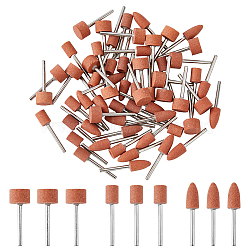 60Pcs 3 Style Aluminium Oxide Abrasive Sanding Drill Bit for Rotary Tool Accessories, Polishing & Deburring Tool, Sienna, 4.2~4.35x0.9~1.5cm, 20pcs/style(TOOL-DC0001-08)