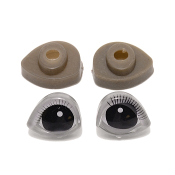 3D Plastic Doll Eyes and Eyes Washers Sets, Craft Eyes Accessories, for Crochet Toy and Stuffed Animals, Gainsboro, 20x24.5mm