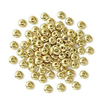 100Pcs CCB Plastic Spacer Beads, Rondelle, Golden, 5x2mm, Hole: 1.4mm