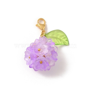 Medium Orchid Flower Glass Pendant Decorations