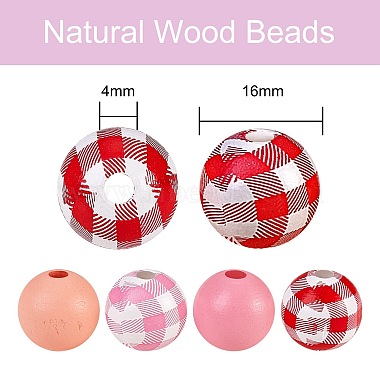 Painted Natural Wood Beads(WOOD-SZ0001-10)-2