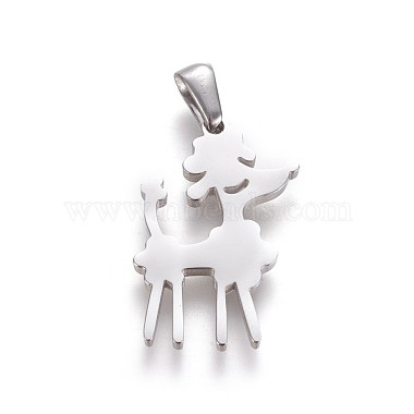 Stainless Steel Color Dog Stainless Steel Pendants