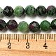 facettes rubis naturel ronde brins de perles zoisite(G-F289-11-6mm)-2