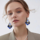 4 Pairs 4 Colors Natural Shell Chandelier Earrings(EJEW-FI0002-07)-7