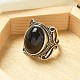 Natural Obsidian Adjustable Rings(RJEW-I108-02AS-12)-2