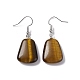 Natural Tiger Eye Trapezoid Dangle Earrings(EJEW-D188-02P-04)-2