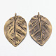 Tibetan Style Alloy Leaf Big Pendants(X-TIBEP-Q040-089AB-NR)-2