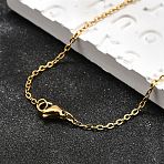 304 Stainless Steel Cable Chain Necklaces, with Lobster Claw Clasps, Golden, 18 inch(45.7cm), jump ring: 4x0.5mm.(X-NJEW-E026-04G-B)