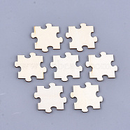Wood Cabochons, Puzzle, Antique White, 40x40x3mm(WOOD-S040-100B)