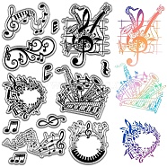 Custom PVC Plastic Clear Stamps, for DIY Scrapbooking, Photo Album Decorative, Cards Making, Stamp Sheets, Film Frame, Musical Note, 160x110x3mm(DIY-WH0439-0279)