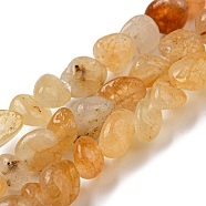 Natural Spring Yellow Jade Bead Strands, Tumbled Stone, Nuggets, 3~7.5x4.5~6x3~6mm, Hole: 1mm, about 61~66pcs/strand, 15.16''~15.35''(38.5~39cm)(G-F465-54)