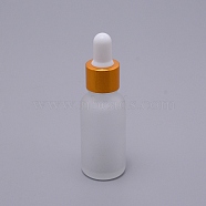 Frosted Empty Glass Dropper Bottles, for Essential Oils Aromatherapy Lab Chemicals, Clear, 28x93mm, Capacity: 20ml(X-MRMJ-WH0063-47D)