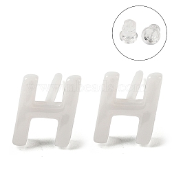 Hypoallergenic Bioceramics Zirconia Ceramic Stud Earrings, No Fading and Nickel Free, Alphabet, Letter H, 7x5.5mm(EJEW-F340-04H)