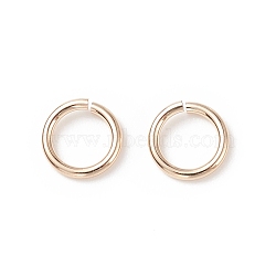 Yellow Gold Filled Jump Rings, Open Jump Rings, 1/20 14K Gold Filled, Cadmium Free & Nickel Free & Lead Free, 22 Gauge, 4.3x0.6mm, Inner Diameter: 3mm(KK-G164-2)