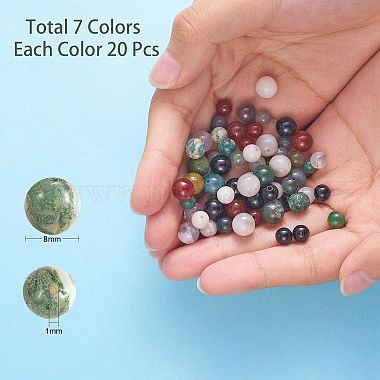 140Pcs 7 Style Natural Gemstone Beads(G-SZ0002-04A)-2
