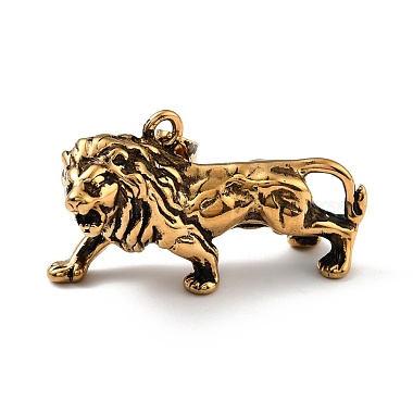 Antique Golden Lion 304 Stainless Steel Pendants