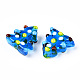Christmas Theme Handmade Lampwork Bumpy Beads(LAMP-G142-06D)-2