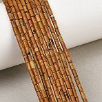 Natural Wood Lace Stone Wooden Jasper Beads Strands, Column, 4x2mm, Hole: 0.8mm, about 102pcs/strand, 15.75''(40cm)(GG-CBAED3F-A07)