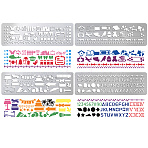 4Pcs 201 Stainless Steel Metal Cutting Dies Stencils, for DIY Scrapbooking/Photo Album, Decorative Embossing DIY Paper Card, Mixed Shapes, Mixed Shapes, 180x57mm(DIY-WH0716-001)