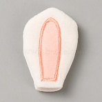 Rabbit Ear Polyester & Cotton Ornament Accessories, for DIY Clothes, Bag, Hair Band Decoration, Pink, 73.5x46.5x4mm(DIY-WH0308-886A)