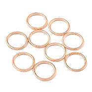 Alloy Jump Rings, Round Ring, Rose Gold, 12x1.2mm, 16 Gauge, Inner Diameter: 9.3mm(KK-WH0052-05D-RG)