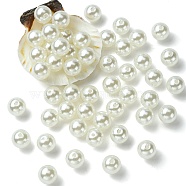 ABS Plastic Imitation Pearl Round Beads, White, 12mm, Hole: 2mm(MACR-YW0002-12mm-82)