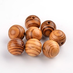 Natural Wood Beads, Dyed, Round, Lead Free, BurlyWood, 8x7mm, Hole: 2.5mm, about 3000pcs/500g(WOOD-Q009-8mm-LF)