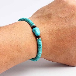 Turquoise Bracelet with Elastic Rope Bracelet, Male and Female Lovers Best Friend(DZ7554-4)