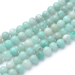 Natural Amazonite Beads Strands, Round, 4~4.5mm, Hole: 1mm, about 83~93pcs/strand, 14.5~15.3 inch(X-G-T055-4mm-17)