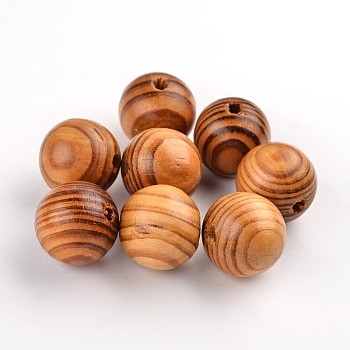 Natural Wood Beads, Dyed, Round, Lead Free, BurlyWood, 8x7mm, Hole: 2.5mm, about 3000pcs/500g