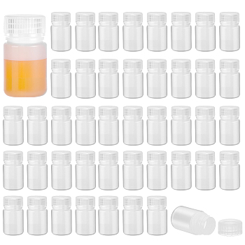Plastic Wide Mouth Laboratory Reagent Bottles, Seal Sample Bottles, White, 33.5x61.5mm, Capacity: 30ml(1.01fl. oz)