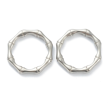 304 Stainless Steel Linking Rings, Ring, Stainless Steel Color, 15.5x15x2mm, Inner Diameter: 12mm