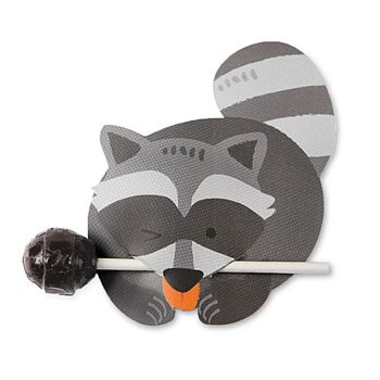 Wolf Shape Paper Candy Lollipops Cards, for Baby Shower and Birthday Party Decoration, Gray, 8.5x7.2x0.04cm, about 50pcs/bag
