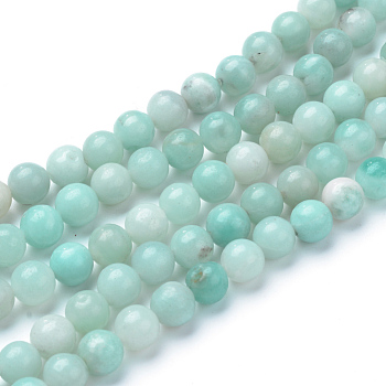 Natural Amazonite Beads Strands, Round, 4~4.5mm, Hole: 1mm, about 83~93pcs/strand, 14.5~15.3 inch
