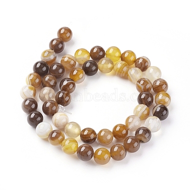 Chapelets de perles en agate à rayures naturelles/agates à bandes(G-G582-6mm-51)-2
