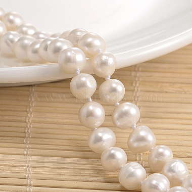 Natural Pearl Beads Necklace(NJEW-P126-B-10-01A)-2