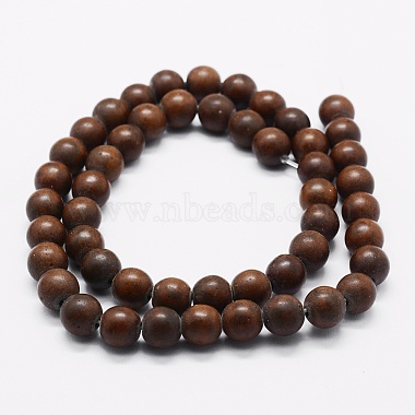 Chapelets de perles en bois pétrifié naturel(X-G-K257-05-8mm)-2