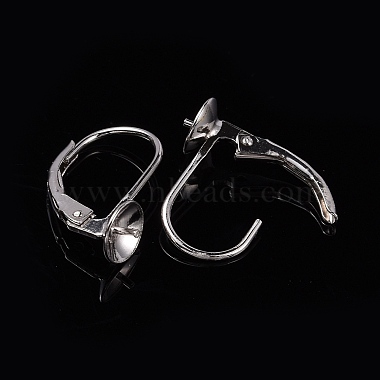 Rhodium Plated 925 Sterling Silver Leverback Earring Findings(STER-I017-084I-P)-5