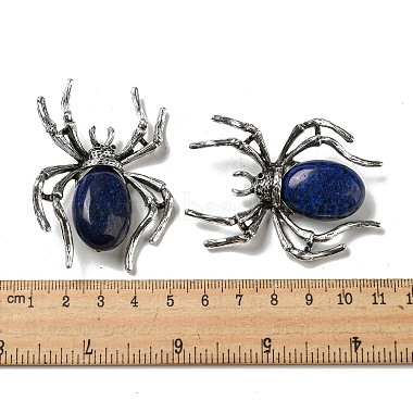 Dual-use Items Alloy Pave Jet Rhinestone Spider Brooch(JEWB-C026-07E-AS)-3