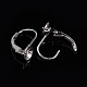 Rhodium Plated 925 Sterling Silver Leverback Earring Findings(STER-I017-084I-P)-5